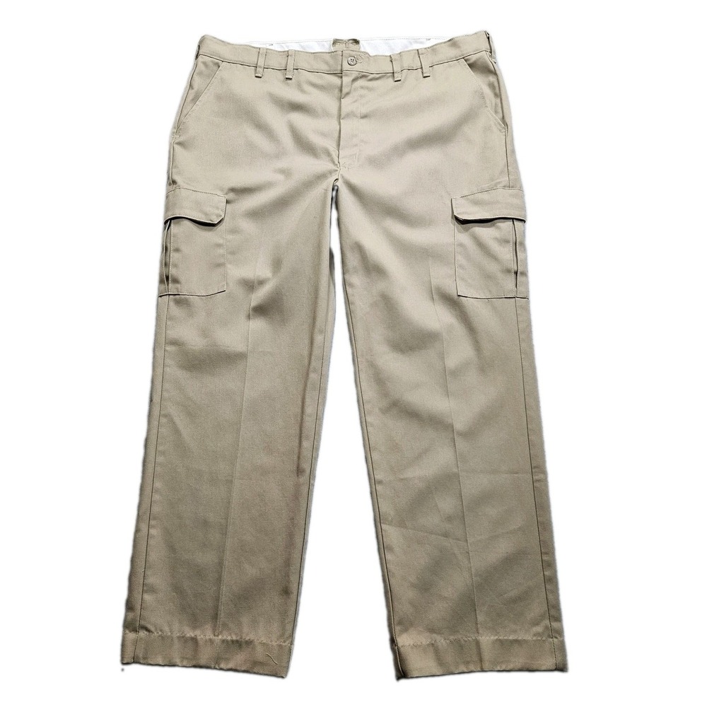 Red Kap Cargo Work Pants Men 46x32 Khaki Beige Uniform Industrial PT88